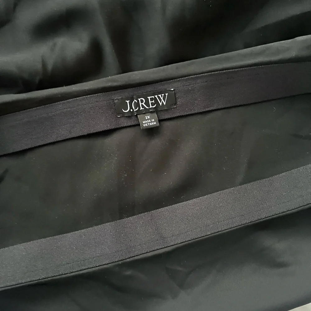 J. Crew Gwenyeth Slip Skirt Black 2X - Picture 3 of 5